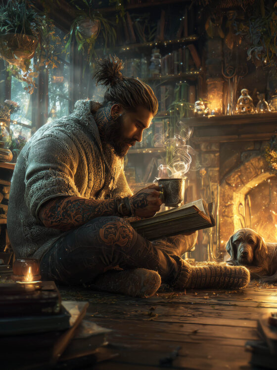 Ciasteczka, latte i broda drwala